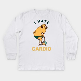 Pug Cardio Kids Long Sleeve T-Shirt